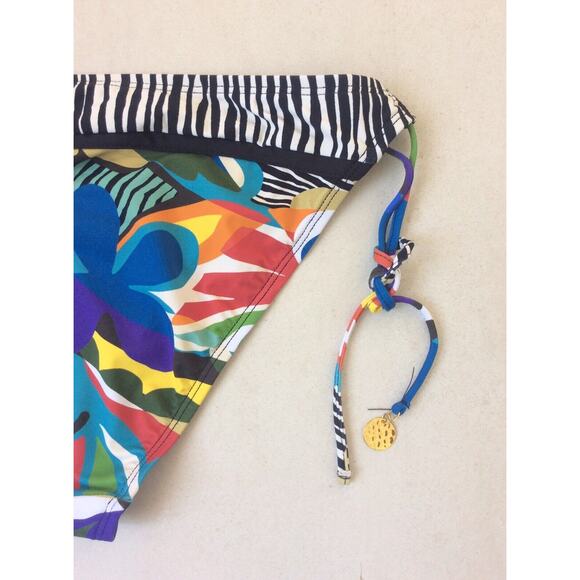 Bleu Rod Beattie String Bikini Bottom Multicolor Print Swim FLAW - Picture 7 of 10